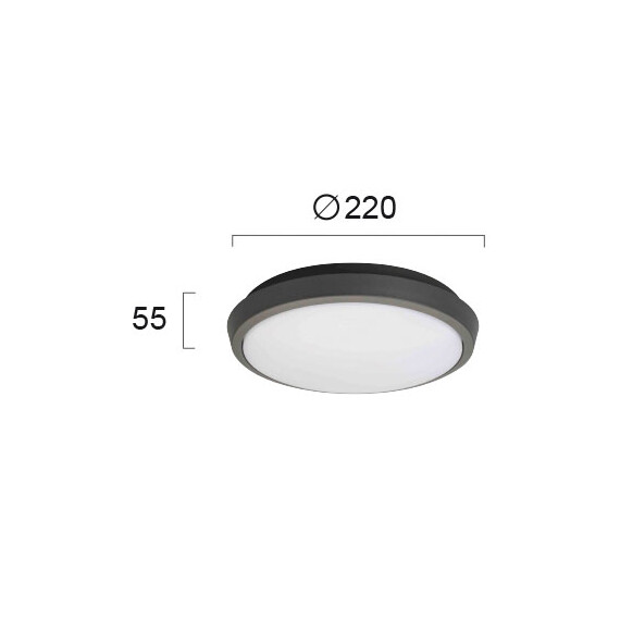 LED Фасаден плафон TIBUOK 4197600 Viokef 10W 3000K | Osvetlenieto.bg