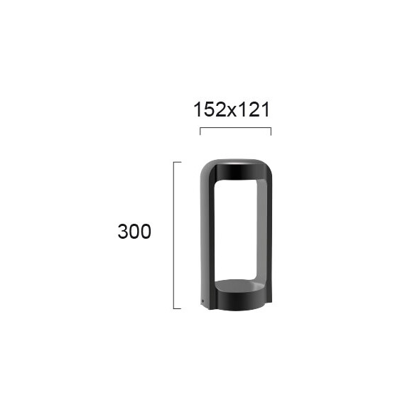 LED Градински фенер JASON 4190700 Viokef 13W 3000K | Osvetlenieto.bg