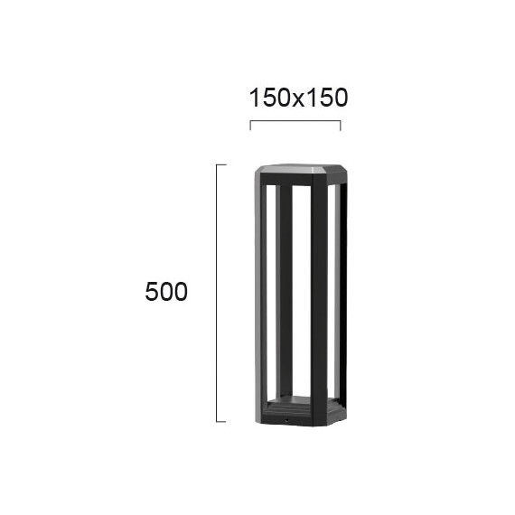 LED Градински стълб BIOS 4213000 Viokef 13W 3000K | Osvetlenieto.bg