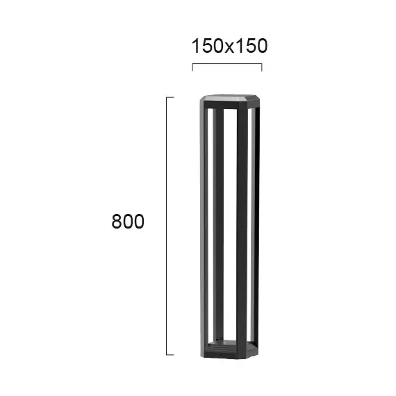 LED Градински стълб BIOS 4213100 Viokef 13W 3000K | Osvetlenieto.bg