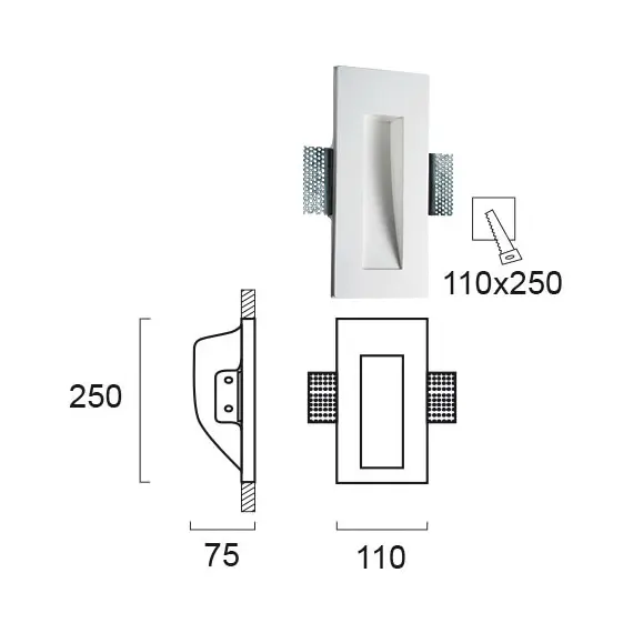 LED Луна за вграждане ASTER 4086600 Viokef 1W 3000K | Osvetlenieto.bg