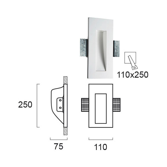 LED Луна за вграждане ASTER 4086600 Viokef 1W 3000K | Osvetlenieto.bg