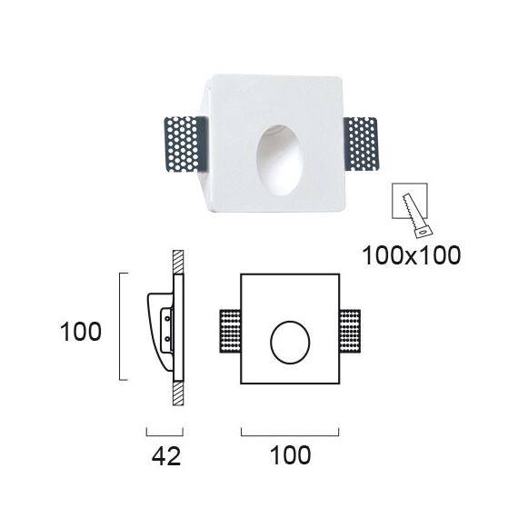 LED Луна за вграждане ASTER 4097200 Viokef 1W 3000K | Osvetlenieto.bg