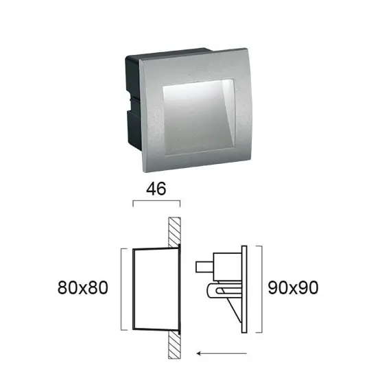 LED Осветление за вграждане RIVA 4124800 Viokef 1.5W 3000K | Osvetlenieto.bg