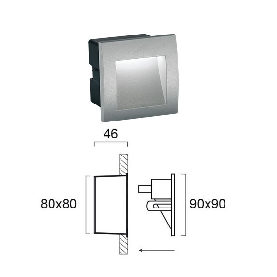 LED Осветление за вграждане RIVA 4124800 Viokef 1.5W 3000K | Osvetlenieto.bg