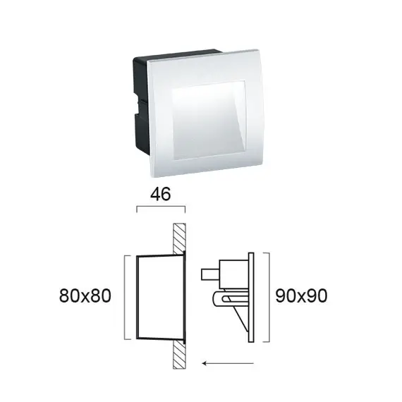 LED Осветление за вграждане RIVA 4124801 Viokef 1.5W 3000K | Osvetlenieto.bg