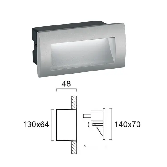 LED Осветление за вграждане RIVA 4124900 Viokef 3W 3000K | Osvetlenieto.bg