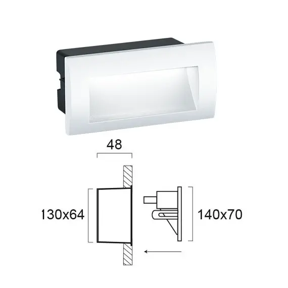 LED Осветление за вграждане RIVA 4124901 Viokef 3W 3000K | Osvetlenieto.bg