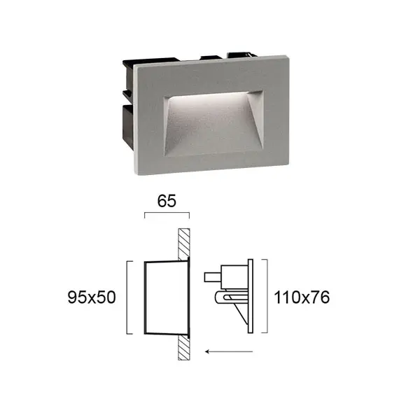 LED Осветление за вграждане THETA 4198800 Viokef 3W 3000K | Osvetlenieto.bg