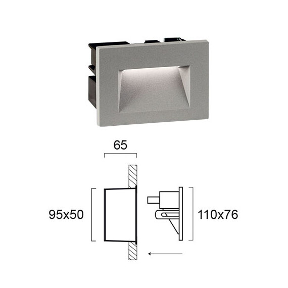 LED Осветление за вграждане THETA 4198800 Viokef 3W 3000K | Osvetlenieto.bg