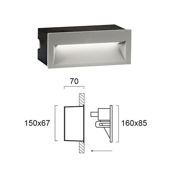 LED Осветление за вграждане THETA 4198900 Viokef 4W 3000K | Osvetlenieto.bg