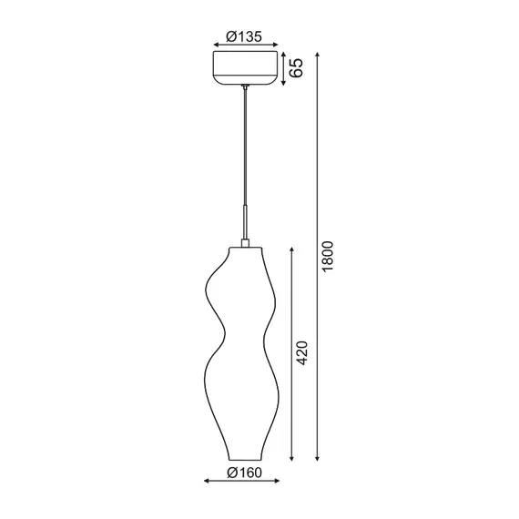 LED Пендел CARYATID ZM13LEDP15 Aca Lighting 20W 3000K | Osvetlenieto.bg