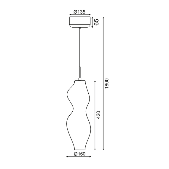 LED Пендел CARYATID ZM13LEDP15 Aca Lighting 20W 3000K | Osvetlenieto.bg