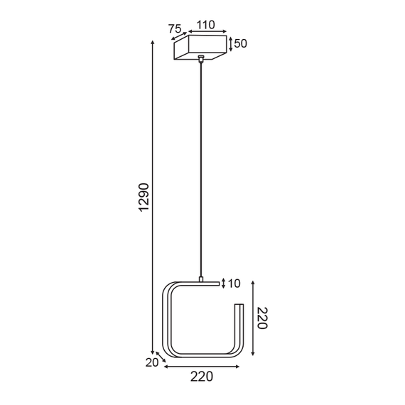 LED Пендел EUCLID-1 V27LEDP22WH Aca Lighting 8W 3000K | Osvetlenieto.bg