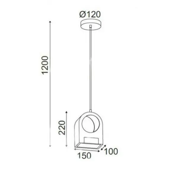 LED Пендел YOKO DCR39218 Aca Lighting 10W 3000K | Osvetlenieto.bg