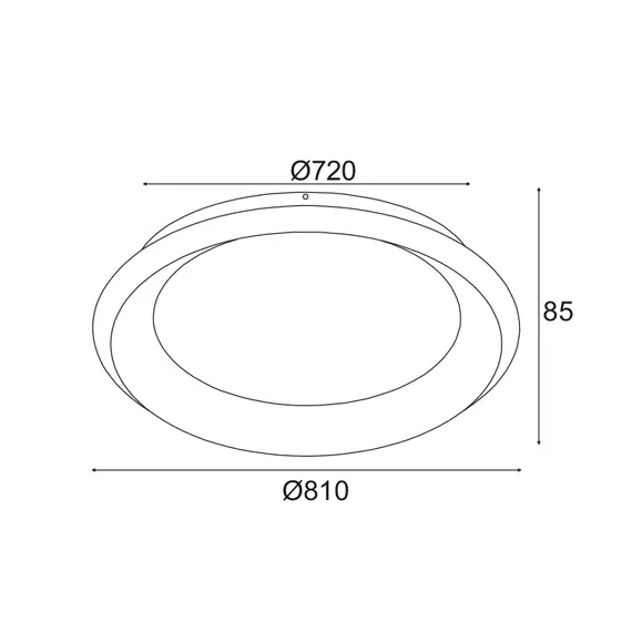 LED Плафон DIANA BR71LEDC81BK Aca Lighting 100W 3000K | Osvetlenieto.bg