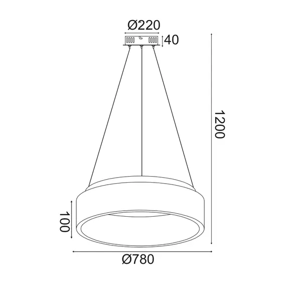 LED Полилей бял APOLLO BR81LEDP78WH Aca Lighting 80W 3000K | Osvetlenieto.bg