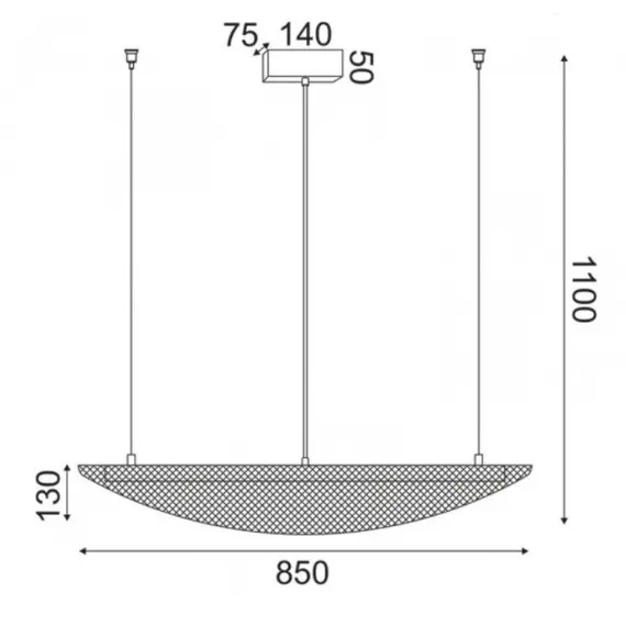 LED Полилей MICHELLE DCR39212 Aca Lighting 18W 3000K | Osvetlenieto.bg