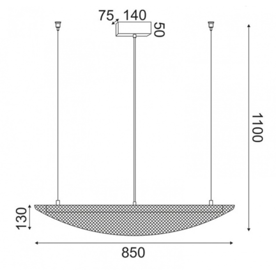 LED Полилей MICHELLE DCR39212 Aca Lighting 18W 3000K | Osvetlenieto.bg