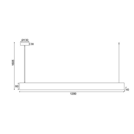 LED Полилей WOODY MQ82PLED15120 Aca Lighting 15W 3000K | Osvetlenieto.bg
