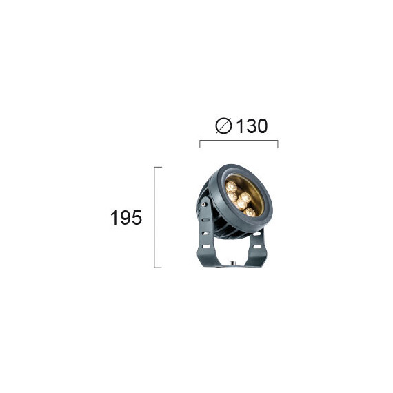 LED Външен прожектор ERMIS 4205100 Viokef 9W 3000K | Osvetlenieto.bg