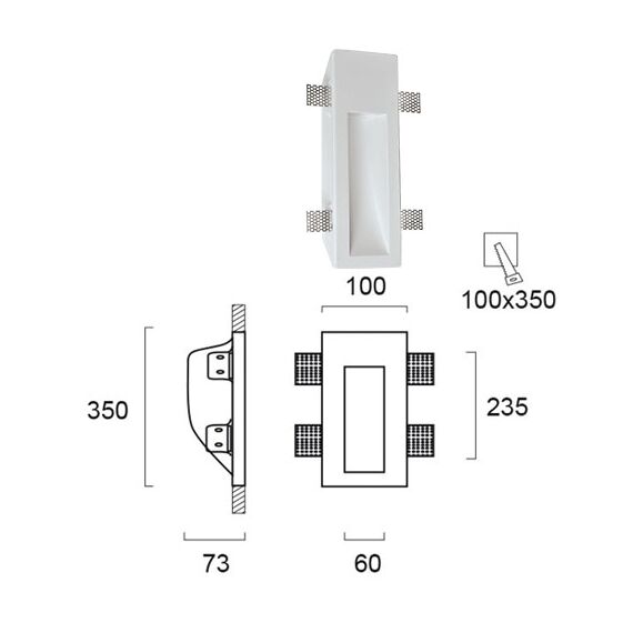 Луна за вграждане ASTER 4147300 Viokef 1xGU10 | Osvetlenieto.bg