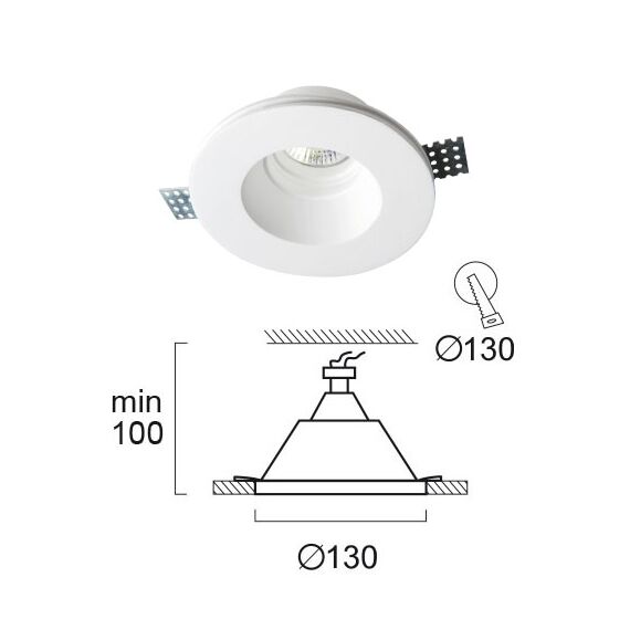 Луна за вграждане BRADLEY 4071500 Viokef 1xGU10 | Osvetlenieto.bg