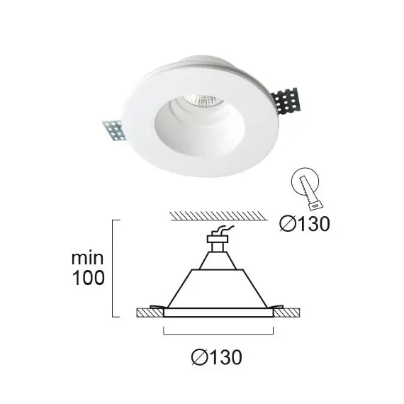 Луна за вграждане BRADLEY 4071500 Viokef 1xGU10 | Osvetlenieto.bg