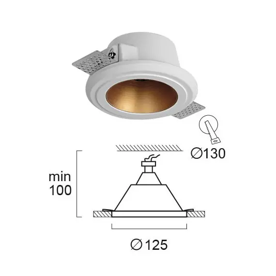 Луна за вграждане FLAME 4209800 Viokef 1xGU10 | Osvetlenieto.bg