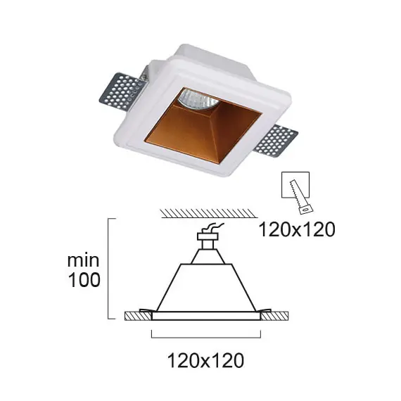 Луна за вграждане FLAME 4209900 Viokef 1xGU10 | Osvetlenieto.bg