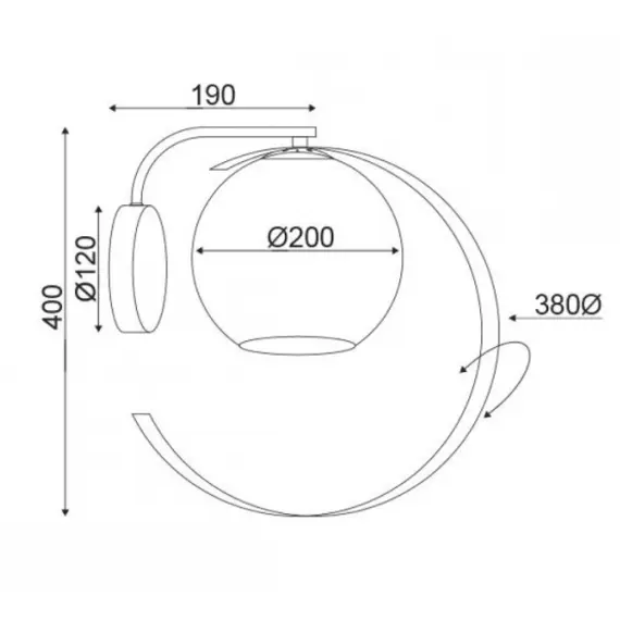 Модерен аплик IPARELLE DCR17501W Aca Lighting 1xE27 | Osvetlenieto.bg
