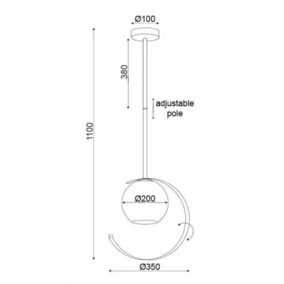 Модерен полилей IPARELLE DCR17501P Aca Lighting 1xE27 | Osvetlenieto.bg