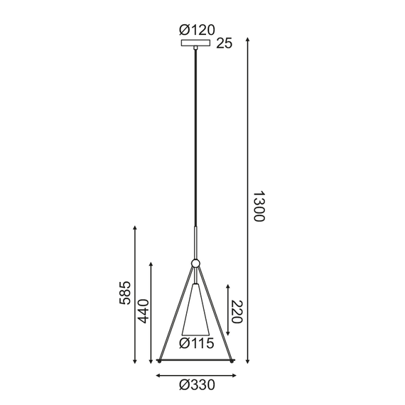 Модерен полилей TEMPLE HM281P33WB Aca Lighting 1xE27 | Osvetlenieto.bg