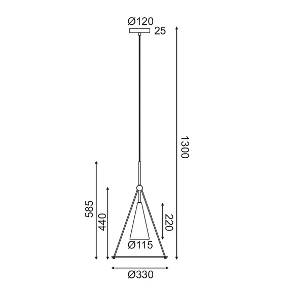 Модерен полилей TEMPLE HM281P33WB Aca Lighting 1xE27 | Osvetlenieto.bg
