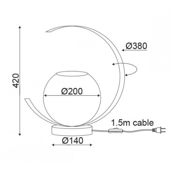 Модерна настолна лампа IPARELLE DCR17501T Aca Lighting 1xE27 | Osvetlenieto.bg