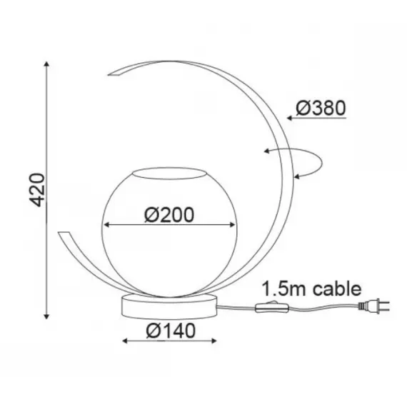 Модерна настолна лампа IPARELLE DCR17501T Aca Lighting 1xE27 | Osvetlenieto.bg