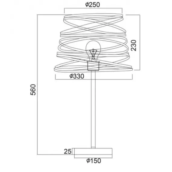 Настолна лампа JAZZ KS1538TB Aca Lighting 1xE27 | Osvetlenieto.bg