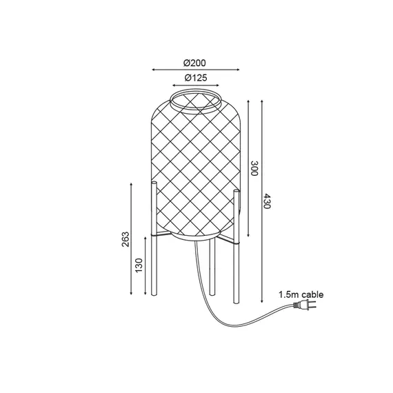 Настолна Лампа SAHARA AR3191T43NB Aca Lighting 1xE27 | Osvetlenieto.bg