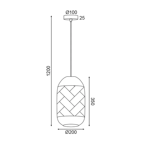 Пендел COCONUT OD761P20RW Aca lighting 1xE27 | Osvetlenieto.bg