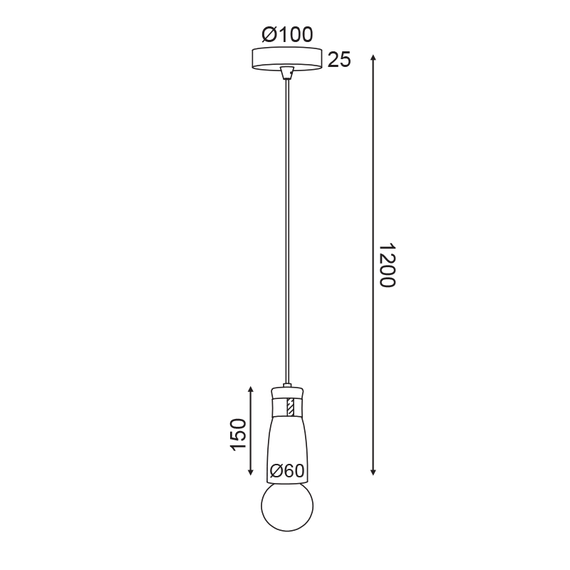 Пендел MEMPHIS OD7811P6 Aca Lighting 1xE27 | Osvetlenieto.bg