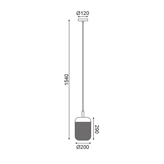 Пендел PAROT TF501P20BK Aca Lighting 1xE27 | Osvetlenieto.bg