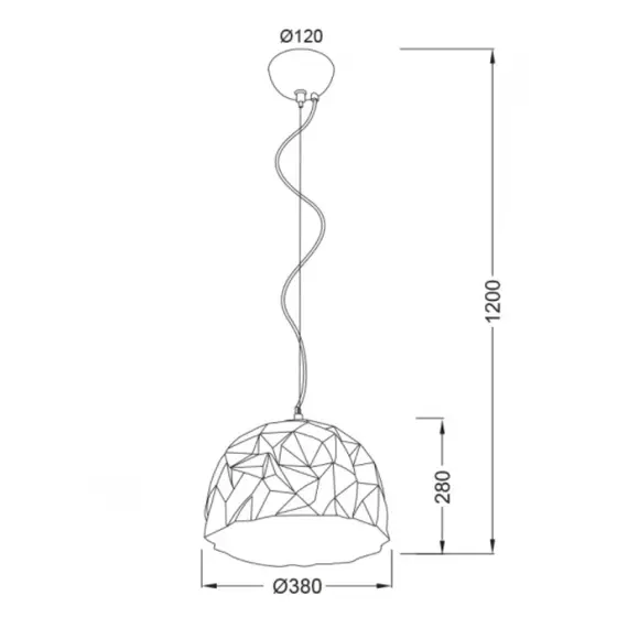 Пендел POLLOK V35078BG Aca Lighting 1xE27 | Osvetlenieto.bg