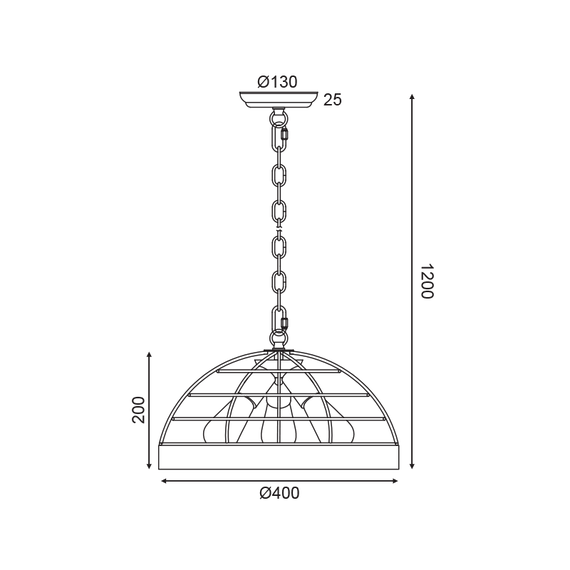 Пендел TESLA EG843P40B Aca Lighting 3xE27 | Osvetlenieto.bg