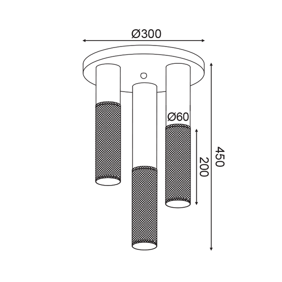 Плафон ALKATRAZ OD603C30BK Aca Lighting 3xE27 | Osvetlenieto.bg Плафон ALKATRAZ OD603C30BK Aca Lighting 3xE27 | Osvetlenieto.bg