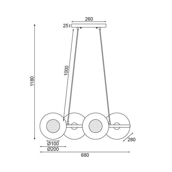 Полилей LAYLA HL4324P68BB Aca Lighting 4xG9 | Osvetlenieto.bg Полилей LAYLA HL4324P68BB Aca Lighting 4xG9 | Osvetlenieto.bg
