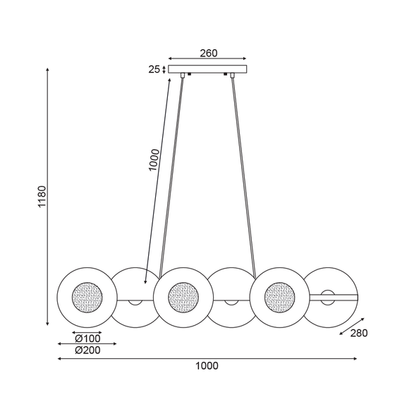 Полилей LAYLA HL4326P100BB Aca Lighting 6xG9 | Osvetlenieto.bg Полилей LAYLA HL4326P100BB Aca Lighting 6xG9 | Osvetlenieto.bg