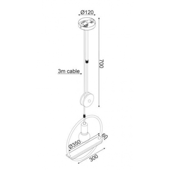 Полилей ROOTTORI DCR1760135P Aca Lighting 1xE27 | Osvetlenieto.bg