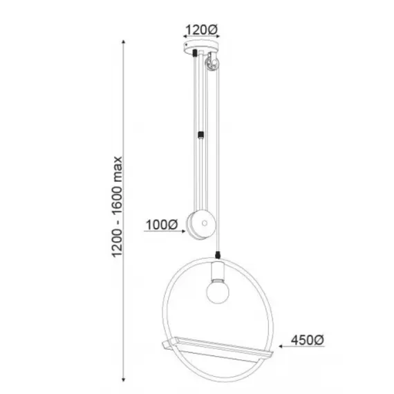 Полилей ROOTTORI DCR1760145P Aca Lighting 1xE27 | Osvetlenieto.bg