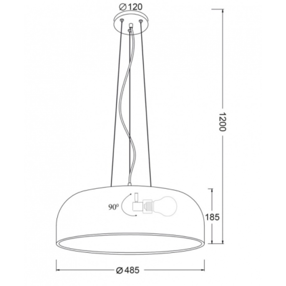 Полилей SALON OD5390MB Aca Lighting 3xE27 | Osvetlenieto.bg
