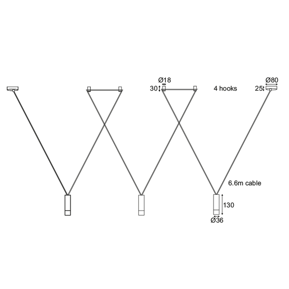 Полилей TERES YL22P3BK Aca Lighting 3xG9 | Osvetlenieto.bg